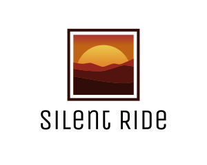 Desert Sunset Scenery logo design