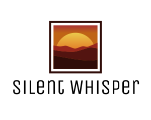 Desert Sunset Scenery logo design