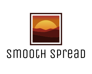 Desert Sunset Scenery logo design