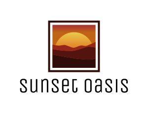 Sunset - Desert Sunset Scenery logo design