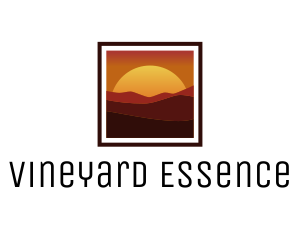 Desert Sunset Scenery logo design