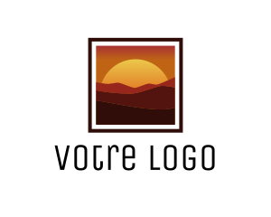 Sight - Desert Sunset Scenery logo design