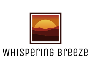 Desert Sunset Scenery logo design