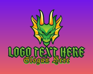 Draco - Green Dragon Esports Mascot logo design