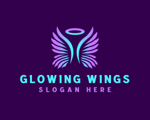 Angelic Wing Halo logo design