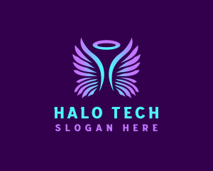 Angelic Wing Halo logo design