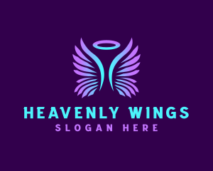 Angelic Wing Halo logo design