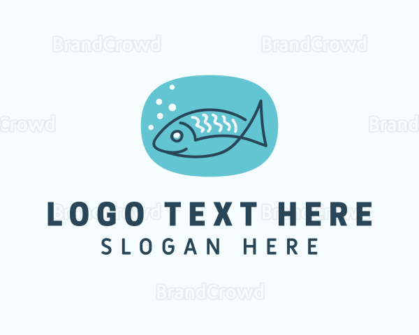 Fish Pet Aquarium Logo