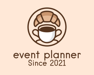 Bake - Croissant Coffee Cup logo design