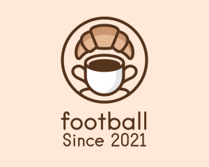 Bread - Croissant Coffee Cup logo design