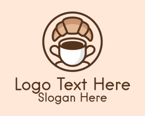 Croissant Coffee Cup Logo