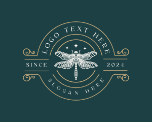 Wings - Decorative Dragonfly Insect logo design