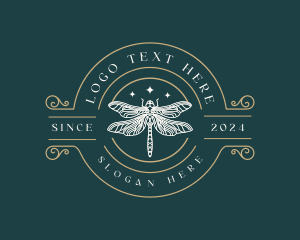 Decorative Dragonfly Insect Logo