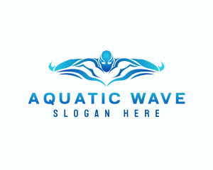 Swimmer - Swimming Sports Club Athlete logo design