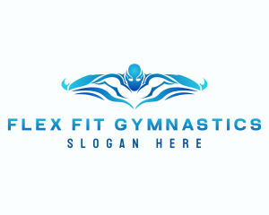 Athlete - Swimming Sports Athlete logo design