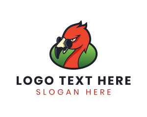 Orange - Orange Flamingo Bird logo design