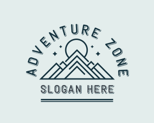 Mountain Trekking Adventure logo design