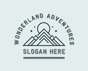 Mountain Trekking Adventure logo design