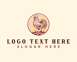 Avian - Chicken Rooster Farm logo design