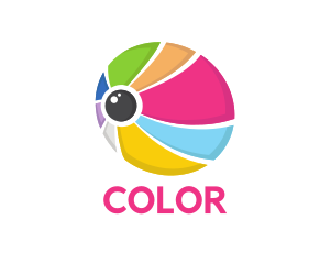 Colorful Ball Camera logo design