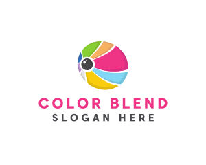 Colorful Ball Lens logo design