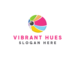 Colorful Ball Lens logo design