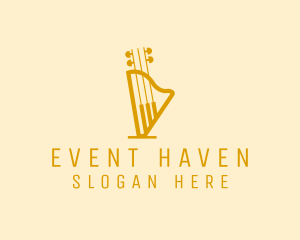 Venue - Piano Harp Guitar logo design