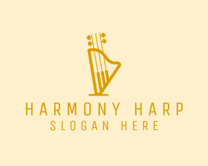 Harp - Piano Harp Guitar logo design