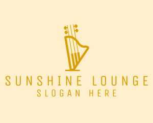 Piano Harp Guitar logo design