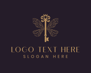 Butterfly Wings - Ornate Key Wings Insect logo design
