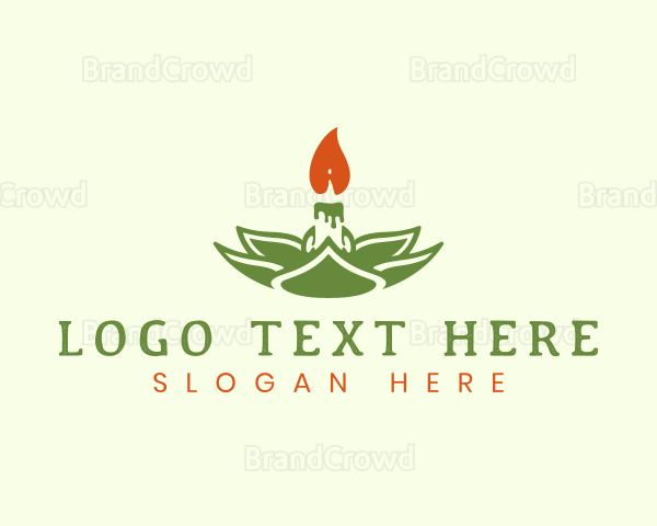 Lotus Candle Flame Logo