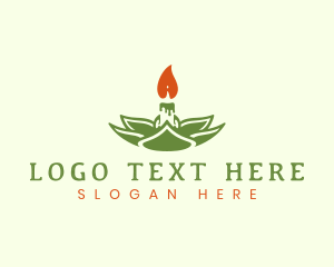 Lotus Candle Flame Logo