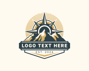 Exploration - Mountain Compass Outdoor logo design