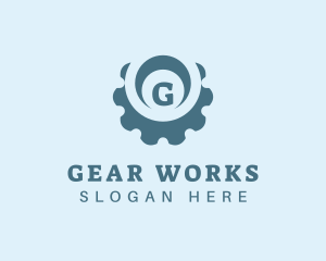 Cogwheel Gear Machinery logo design