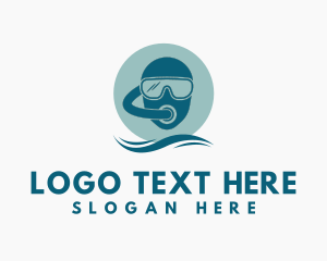 Snorkeling - Scuba Diving Helmet logo design