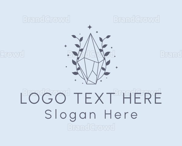 Premium Crystal Leaves Logo