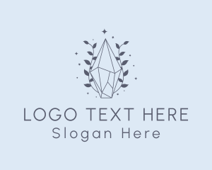 Gem - Premium Crystal Leaves logo design