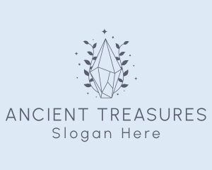 Premium Crystal Leaves logo design