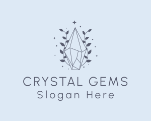 Premium Crystal Leaves logo design