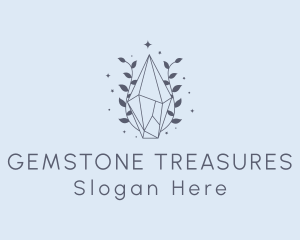 Premium Crystal Leaves logo design