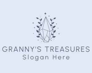 Premium Crystal Leaves logo design