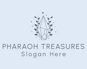 Premium Crystal Leaves logo design