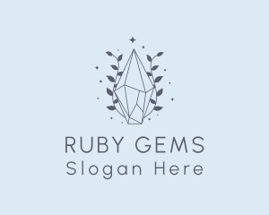 Ruby - Premium Crystal Leaves logo design