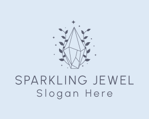 Premium Crystal Leaves logo design