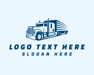 Shipping - Blue Express Trucking logo design