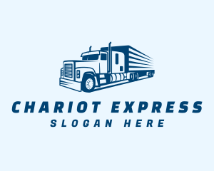 Blue Express Trucking  logo design