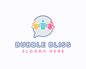 Speech Bubble People logo design