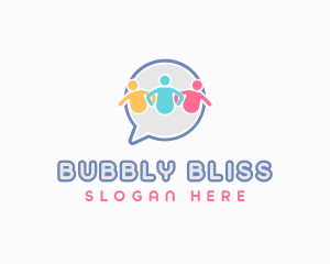 Speech Bubble People logo design