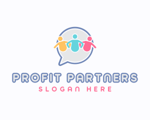 Speech Bubble People logo design