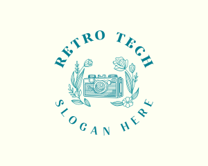 Retro Wedding Camera logo design